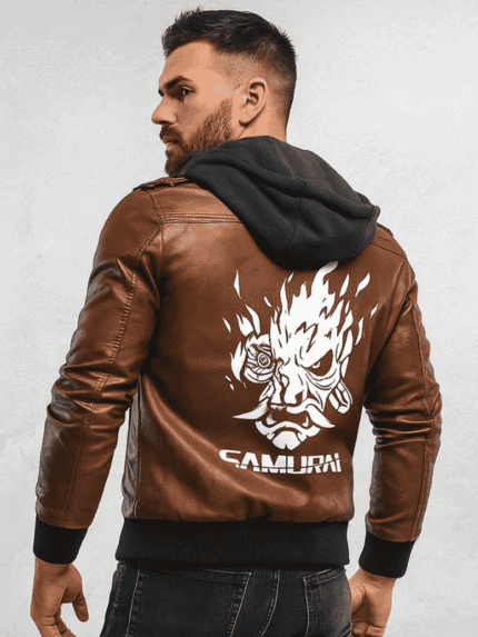 Men's Brown Cyberpunk Samurai Jacket