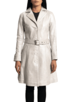 Moonlight Silver Trench Coat