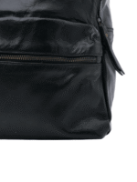 Quilted Black Real Leather Backpack For Men's & Women's