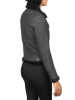 B-3 Black Leather Bomber Jacket