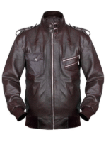 Men’s Brown Distressed Leather Jacket