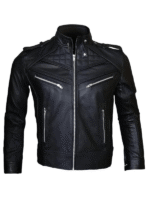 Men’s Black Biker Leather Jacket