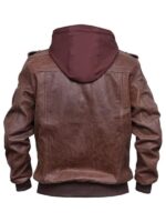 Men’s Brown Leather Biker Jacket
