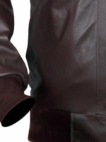 DK Brown Distressed Leather Jacket