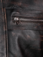 Distressed Black Leather Jacket