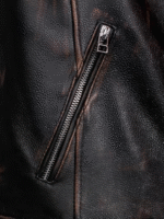 Distressed Black Biker Jacket