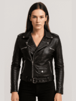 Women’s Black Biker Real Leather Jacket