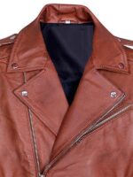 Brown Racer Biker Jacket