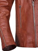 Brown Cafe Racer Jacket