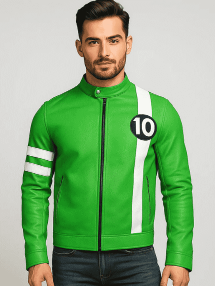 Men Ben 10 Alien Swarm Leather Jacket