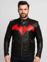 Batman Black Biker Leather Jacket