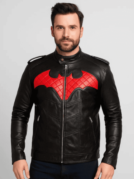 Batman Black Biker Leather Jacket