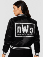 Women's Black Bomber NWO Varsity Jacket