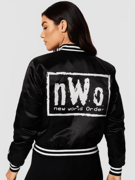 Women's Black Bomber NWO Varsity Jacket
