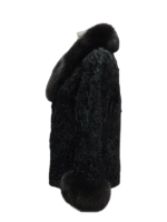 Persian Lamb Fur Coat with Fox Fur Collar