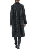 Women Black Astrakhan Fur Coat