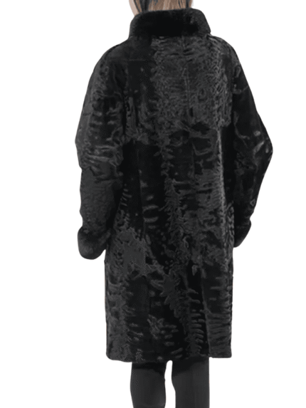 Black Dressy Astrakhan Fur Jacket