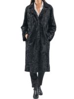 Vintage Black Astrakhan Fur Coat