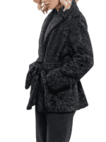 Women’s Black Astrakhan Fur Coat