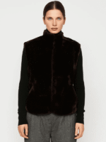 Women's Brown Mouton Fur Vest
