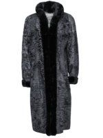 Gray Persian Lamb Fur Long Coat