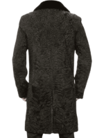 Persian Lamb Fur Long Coat with Mink Collar