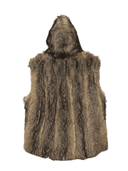 Coyote Fur Vest with Hood
