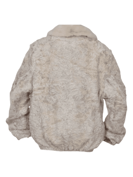 Off White Fur Bomber Jacket