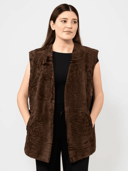 Women's Brown Persian Fur Vest