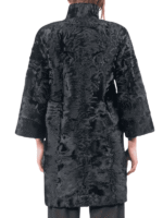 Women's Black Astrakhan Fur Coat