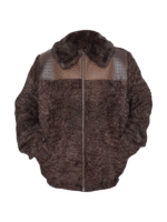 Brown Persian Lamb Fur Bomber Jacket