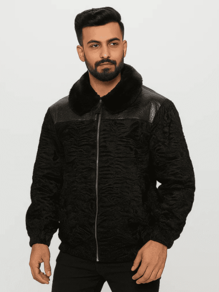 Men’s Persian Lamb Fur Bomber Jacket