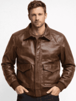 Men's US A2 Flight Brown Bomber Jacket