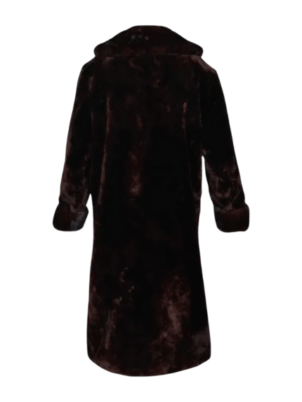 Mouton Fur Coat with Mink Fur