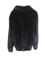 Black Mink Fur Bomber Jacket