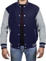 Varsity Jacket With Grey Sleeves