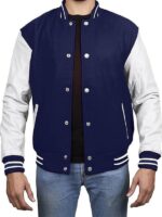 Men's Varsity Jacket With White Sleeves
