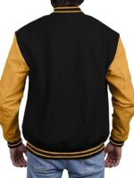 Men's Varsity Jacket With Leather Sleeves