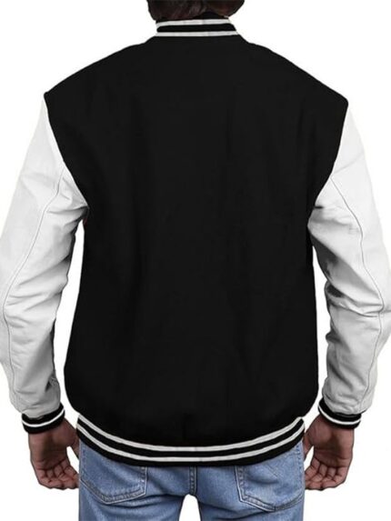 Varsity Jacket With White Sleeves