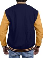 Varsity Jacket With Gold Sleeves