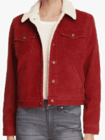 Stranger Things Nancy Wheeler Red Sherpa Jacket