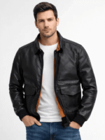 Men's US A2 Flight Black Bomber Jacket