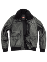 Men's US Flag Flight Pilot Leather Jacket