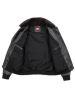 US Flag Flight Pilot Leather Jacket