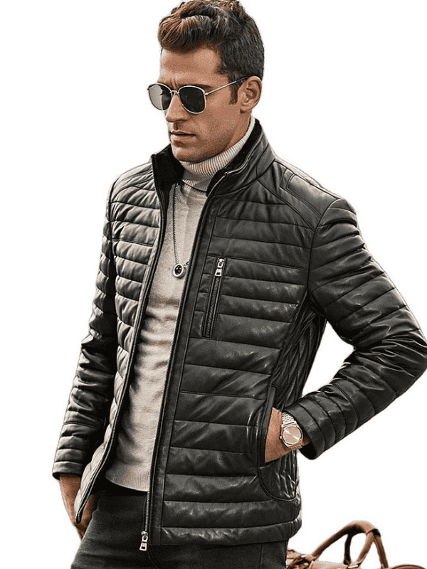 The Jasperz (3) Men's Genuine Lambskin Leather Coat