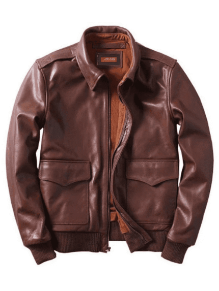 US A2 Flight Saddle Brown Bomber Jacket