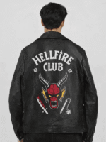 Stranger Things Hellfire Club Biker Leather Jacket