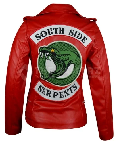 Serpents Women Jacket Cheryl Blossom Red Leather Jacket - Image 2